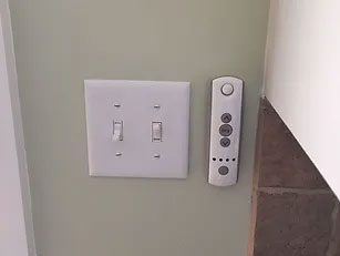 Wireless Remote Control Installed on Wall
